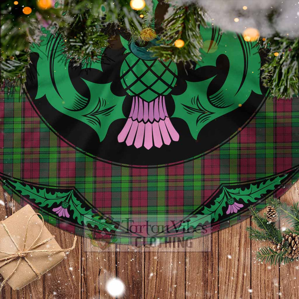 Pope of Wales Tartan Christmas Tree Skirt Scottish Thistle Style - Tartan Vibes Clothing