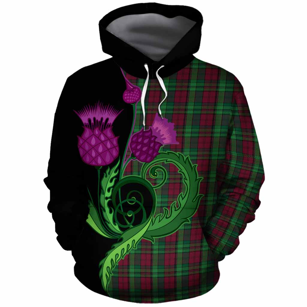 Pope of Wales Tartan Cotton Hoodie Traditional Scottish Thistle