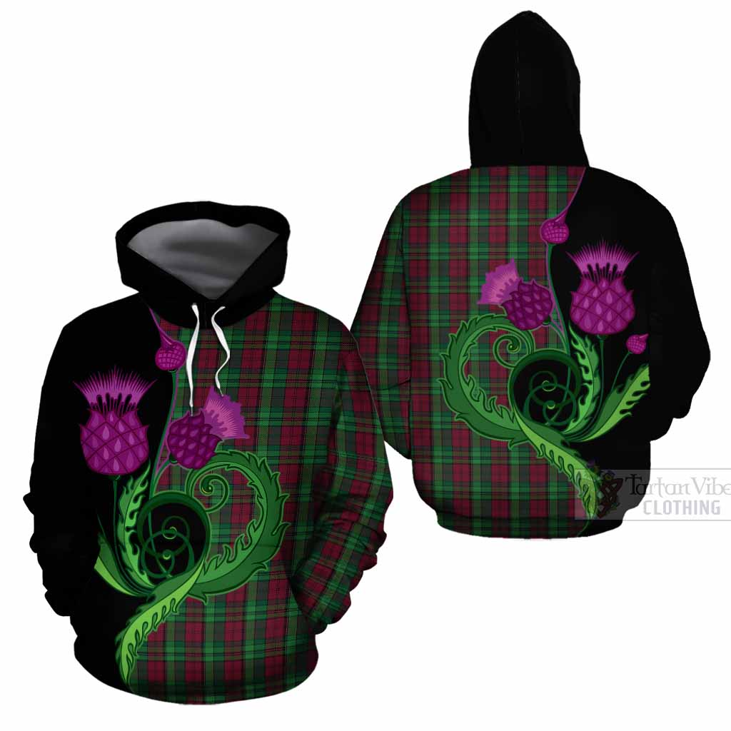 Pope of Wales Tartan Cotton Hoodie Traditional Scottish Thistle