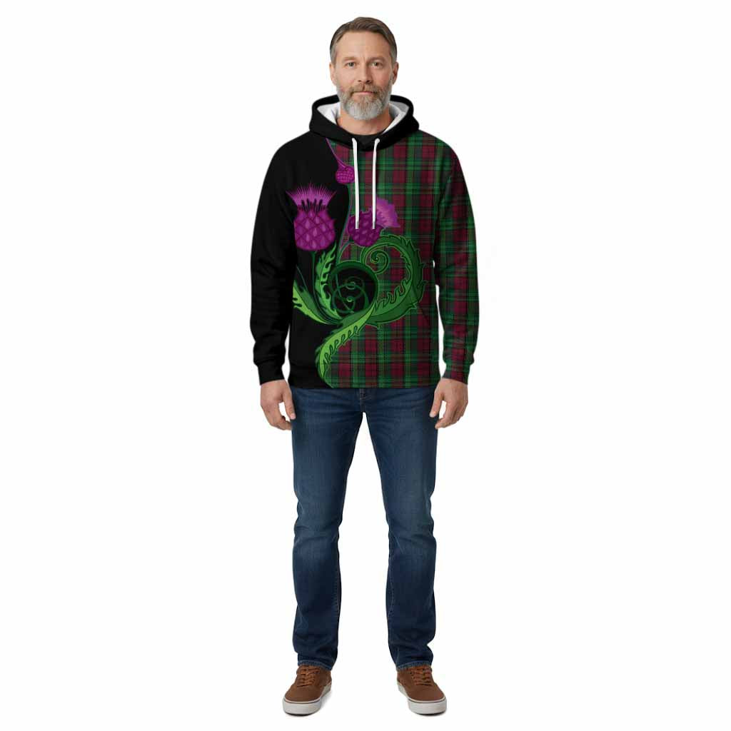 Pope of Wales Tartan Cotton Hoodie Traditional Scottish Thistle