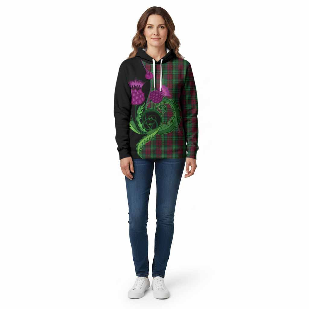 Pope of Wales Tartan Cotton Hoodie Traditional Scottish Thistle