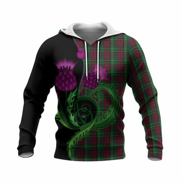 Pope of Wales Tartan Knitted Hoodie Traditional Scottish Thistle