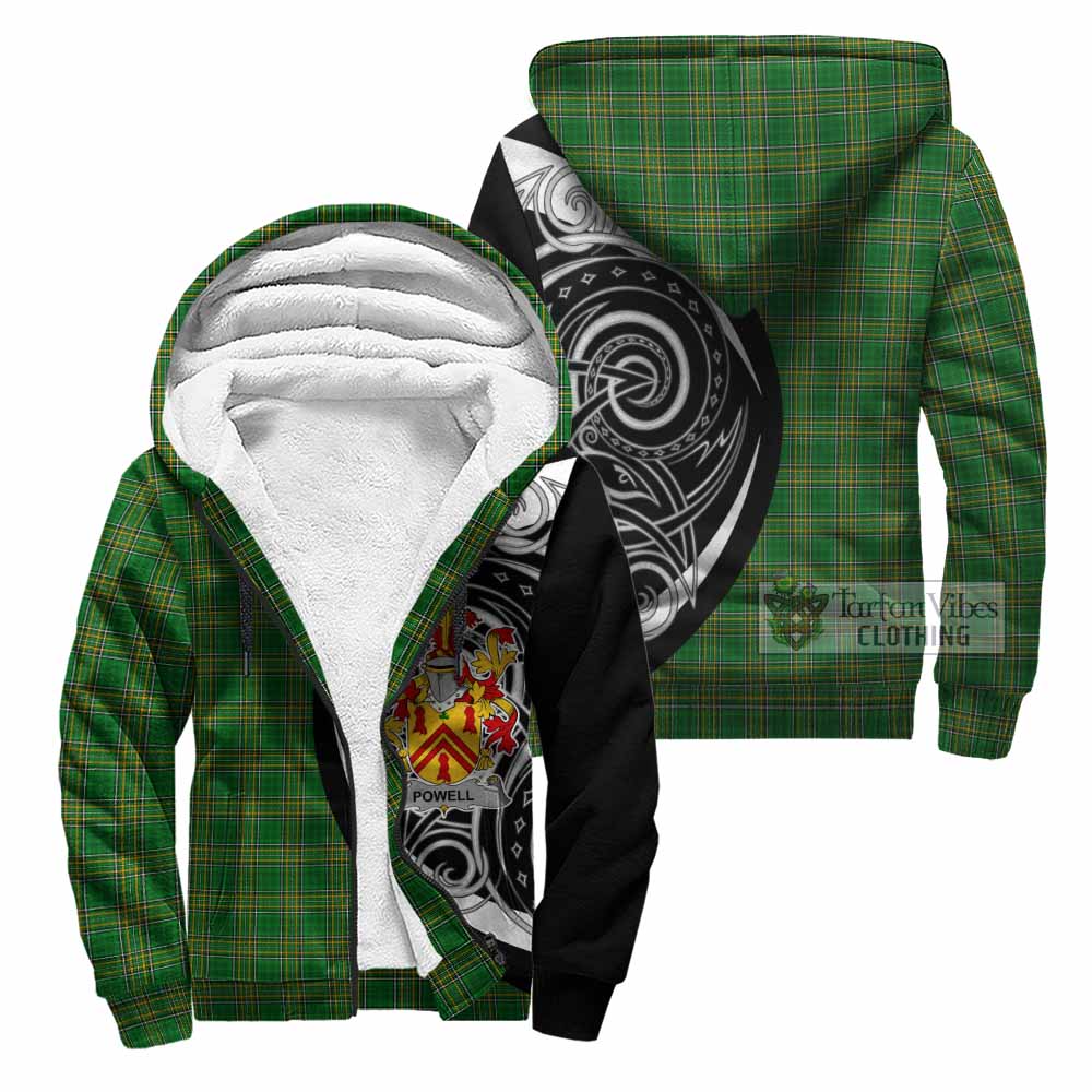 Powell Irish Clan Sherpa Hoodie Celtic Circle Style Unisex - Tartan Vibes Clothing