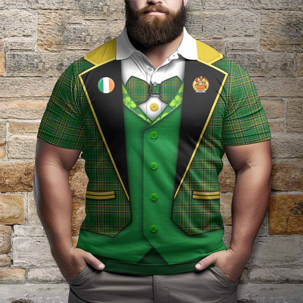 Poyntz Irish Tartan Crest Polo Shirt St Patricks Day Shamrock Suit Costume  Inspired