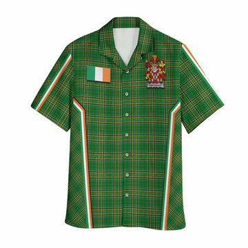 Prendergast Irish Clan Coat of Arm Tartan Hawaiian Shirt Flag Style