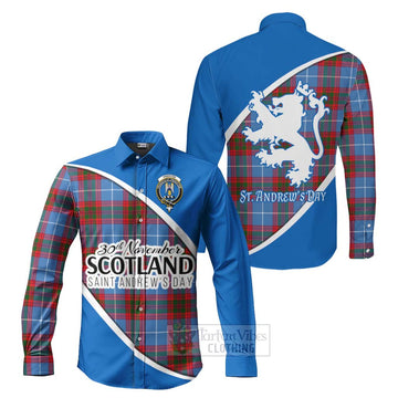 Preston Family Crest Tartan Long Sleeve Button Shirt Celebrate Saint Andrew's Day in Style Men's Shirt S - Tartan Vibes Clothing