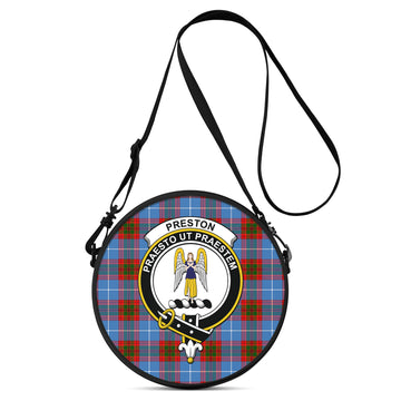 Preston Tartan Round Satchel Bags with Family Crest