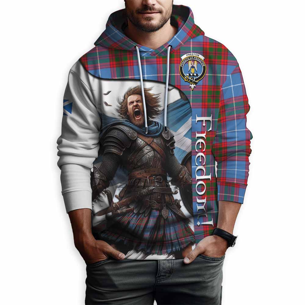 Preston Crest Tartan Hoodie Inspired by the Freedom of Scottish Warrior Pullover Hoodie - Tartan Vibes Clothing