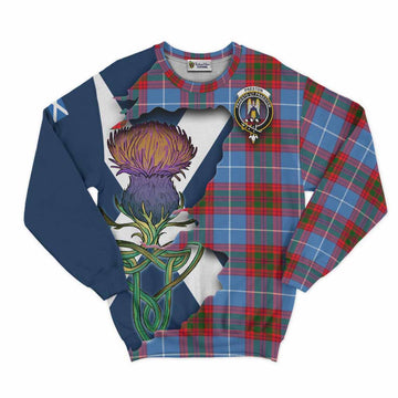 Preston Tartan Family Crest Sweatshirt Scottish Thistle Celtic Inspired Unisex - Tartan Vibes Clothing