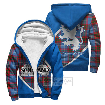 Preston Family Crest Tartan Sherpa Hoodie Celebrate Saint Andrew's Day in Style Unisex S - Tartan Vibes Clothing