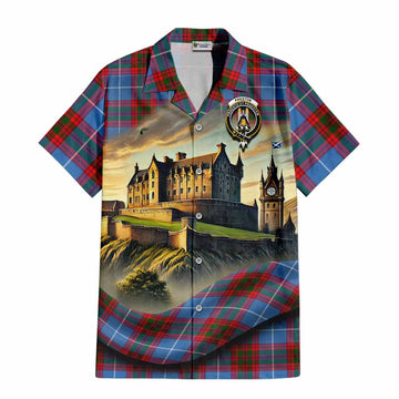 Preston Tartan Family Crest Hawaiian Shirt with Scottish Ancient Castle Style Kid - Tartan Vibes Clothing