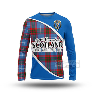 Preston Family Crest Tartan Long Sleeve T-Shirt Celebrate Saint Andrew's Day in Style Unisex - Tartan Vibes Clothing