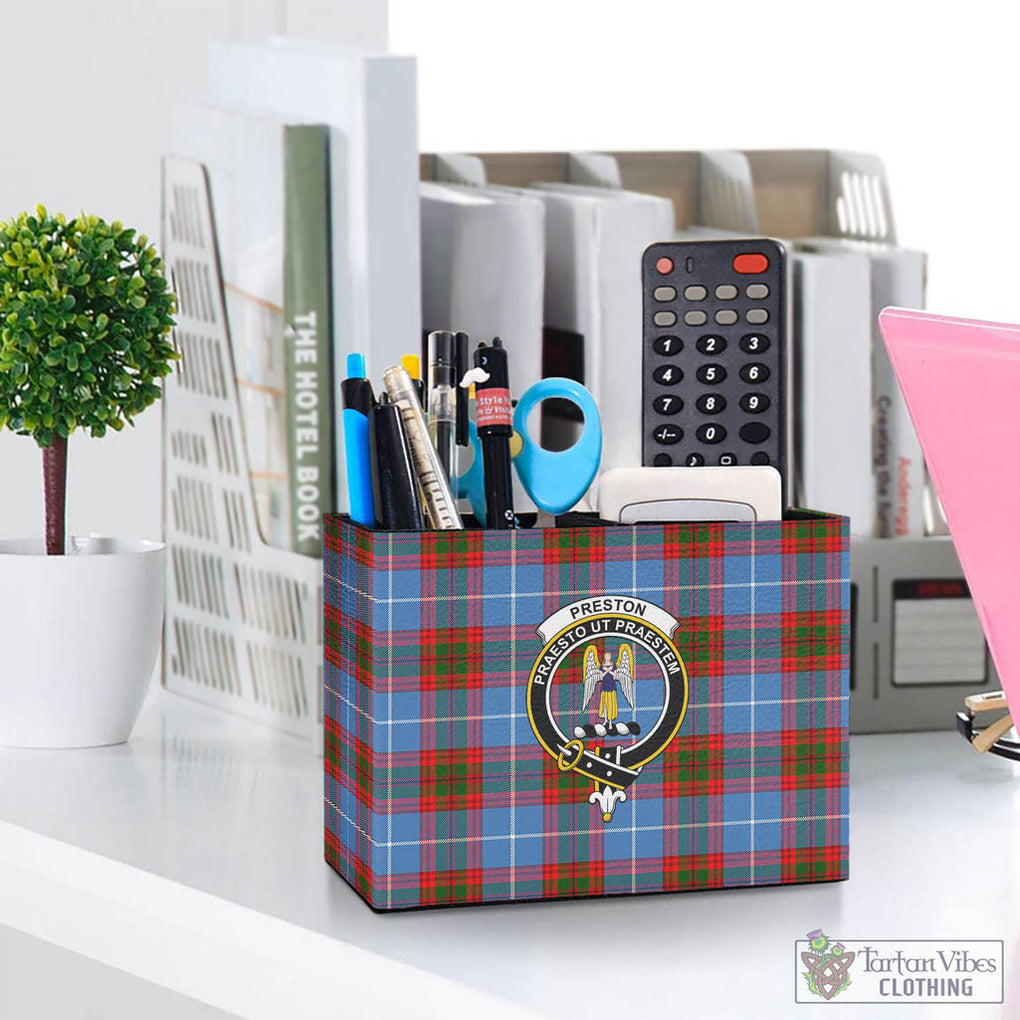 Preston Tartan Pen Holder with Family Crest One Size 5.9"(L)*2.7"(W)*4.3"(H) - Tartan Vibes Clothing