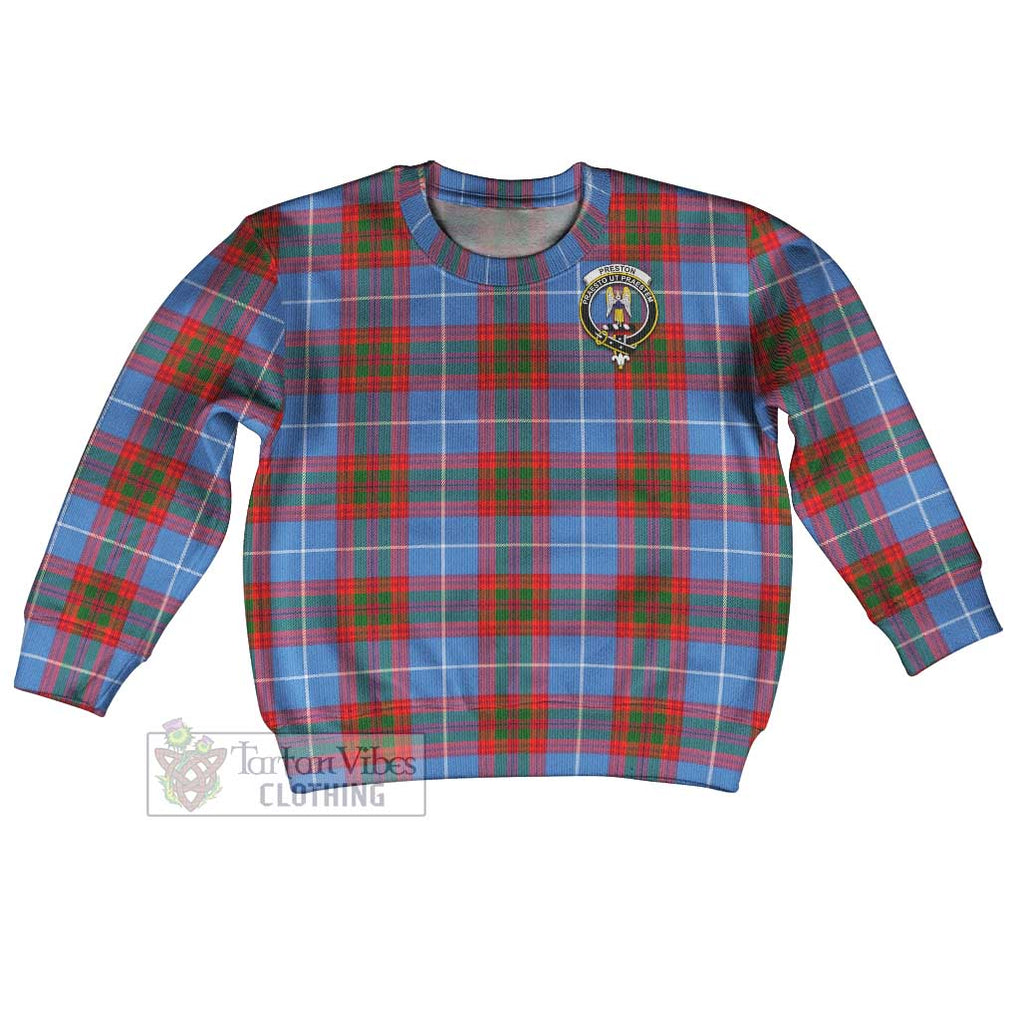 Preston Tartan Kid Ugly Sweater with Family Crest Kid - Tartan Vibes Clothing