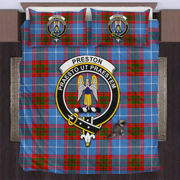 Preston Tartan Bedding Set with Family Crest