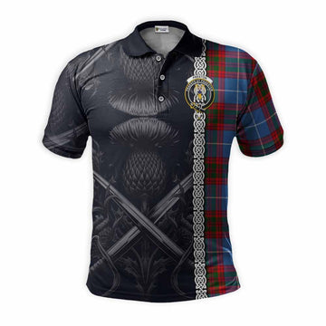 Preston Tartan Polo Shirt with Family Crest Cross Sword Thistle Celtic Vibes Kid - Tartan Vibes Clothing