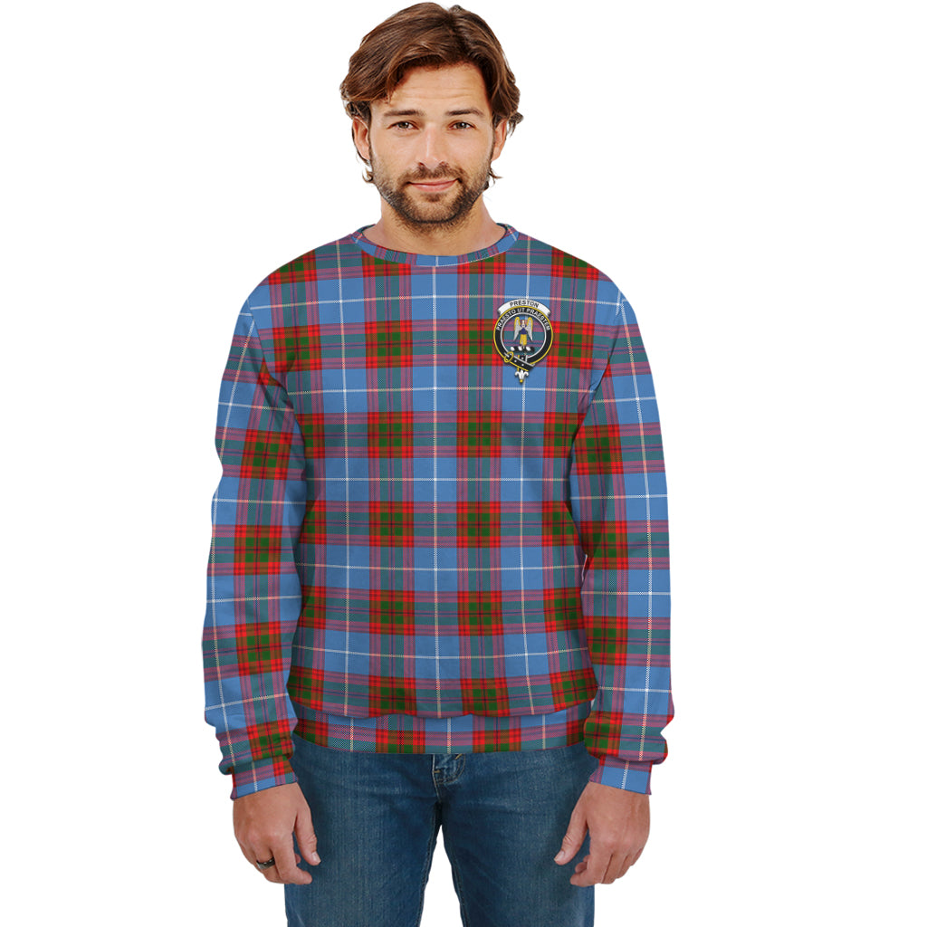 Preston Tartan Sweatshirt with Family Crest Unisex - Tartan Vibes Clothing