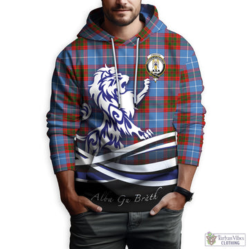 Preston Tartan Hoodie with Alba Gu Brath Regal Lion Emblem Zip Hoodie - Tartan Vibes Clothing