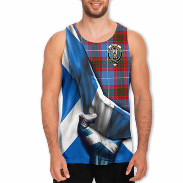 Preston Tartan Men's Tank Top with Family Crest Scotland Patriotic Style Men - Tartan Vibes Clothing