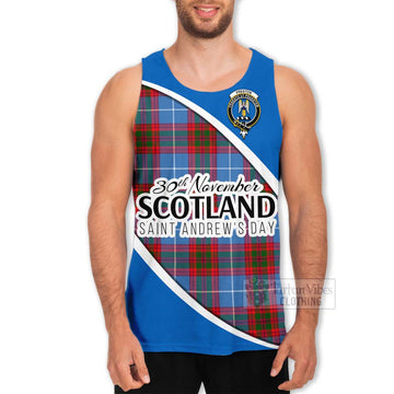 Preston Family Crest Tartan Men's Tank Top Celebrate Saint Andrew's Day in Style Men - Tartan Vibes Clothing