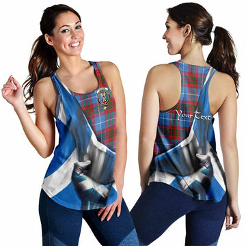 Preston Tartan Women's Racerback Tanks with Family Crest Scotland Patriotic Style 4XL - Tartan Vibes Clothing