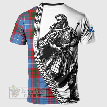 Preston Tartan Clan Crest T-Shirt with Highlander Warrior Celtic Style - Tartan Vibes Clothing