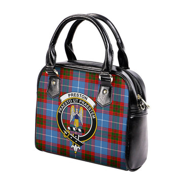 Preston Tartan Shoulder Handbags with Family Crest - Tartan Vibes Clothing