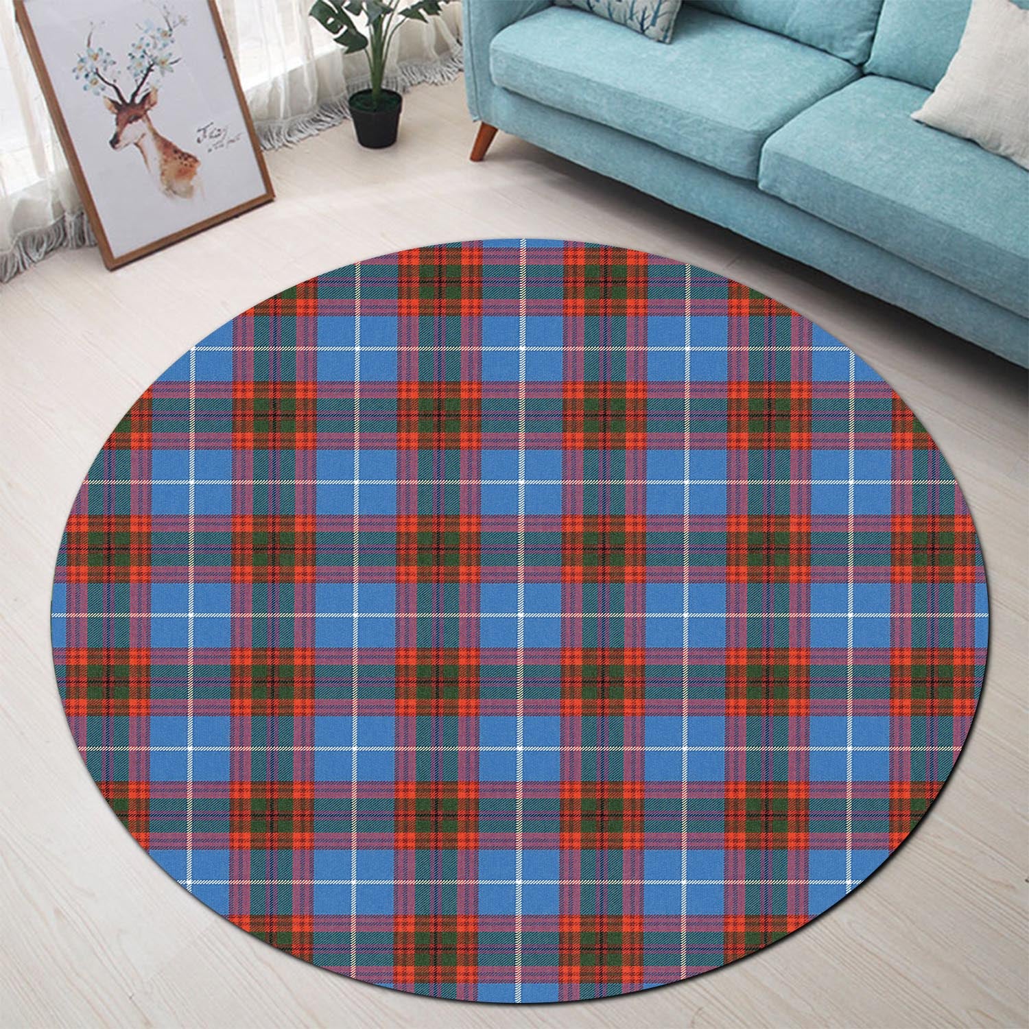 Preston Tartan Round Rug - Tartan Vibes Clothing