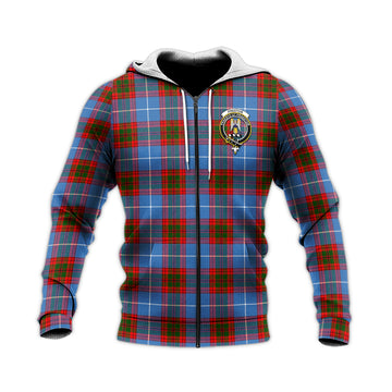 Preston Tartan Knitted Hoodie with Family Crest
