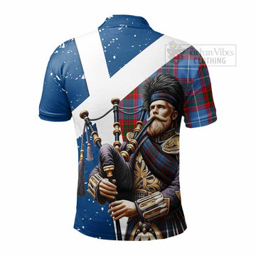 Preston Tartan Polo Shirt with Family Crest Scottish Bagpiper Vibes - Tartan Vibes Clothing