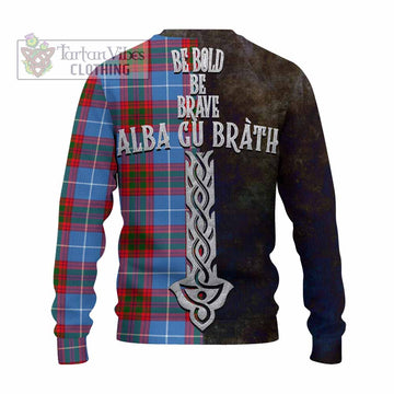 Preston Tartan Family Crest Knitted Sweater Alba Gu Brath Be Brave Lion Ancient Style