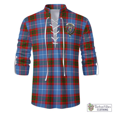 Preston Tartan Men's Scottish Traditional Jacobite Ghillie Kilt Shirt with Family Crest - Tartan Vibes Clothing