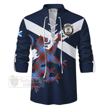 Preston Tartan Lion Rampant Ghillie Kilt Shirt Proudly Display Your Heritage with Alba Gu Brath and Clan Name - Tartan Vibes Clothing