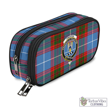 Preston Tartan Pen and Pencil Case with Family Crest - Tartan Vibes Clothing