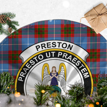 Preston Tartan Christmas Tree Skirt with Family Crest