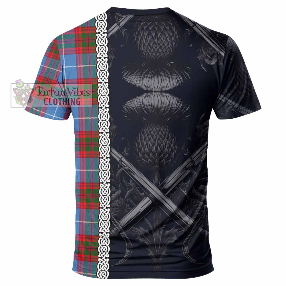 Preston Tartan T-Shirt with Family Crest Cross Sword Thistle Celtic Vibes - Tartan Vibes Clothing