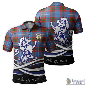 Preston Tartan Polo Shirt with Alba Gu Brath Regal Lion Emblem
