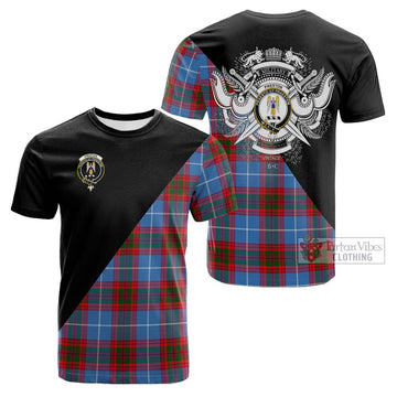 Preston Tartan Cotton T-shirt with Family Crest and Military Logo Style Kid's Shirt - Tartan Vibes Clothing
