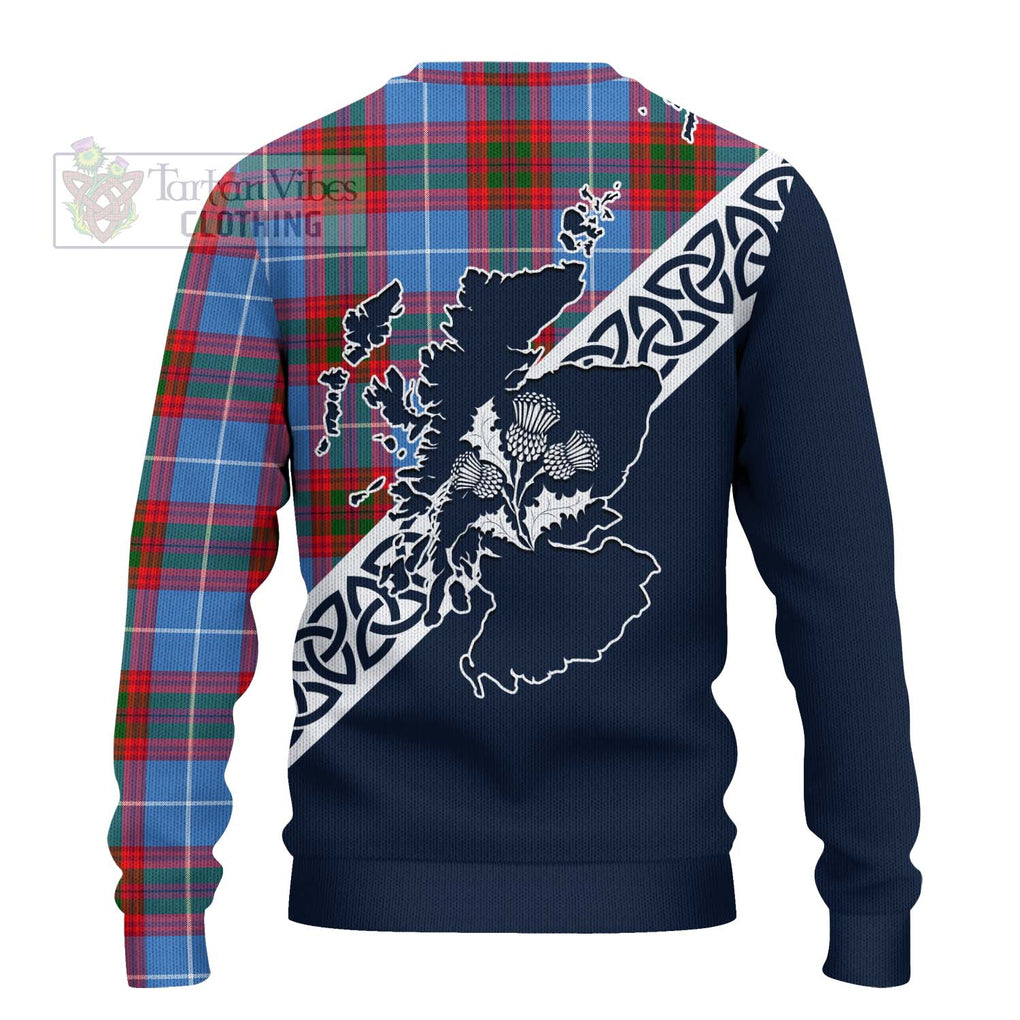 Preston Tartan Ugly Sweater Featuring Thistle and Scotland Map - Tartan Vibes Clothing