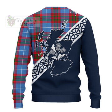Preston Tartan Ugly Sweater Featuring Thistle and Scotland Map - Tartan Vibes Clothing