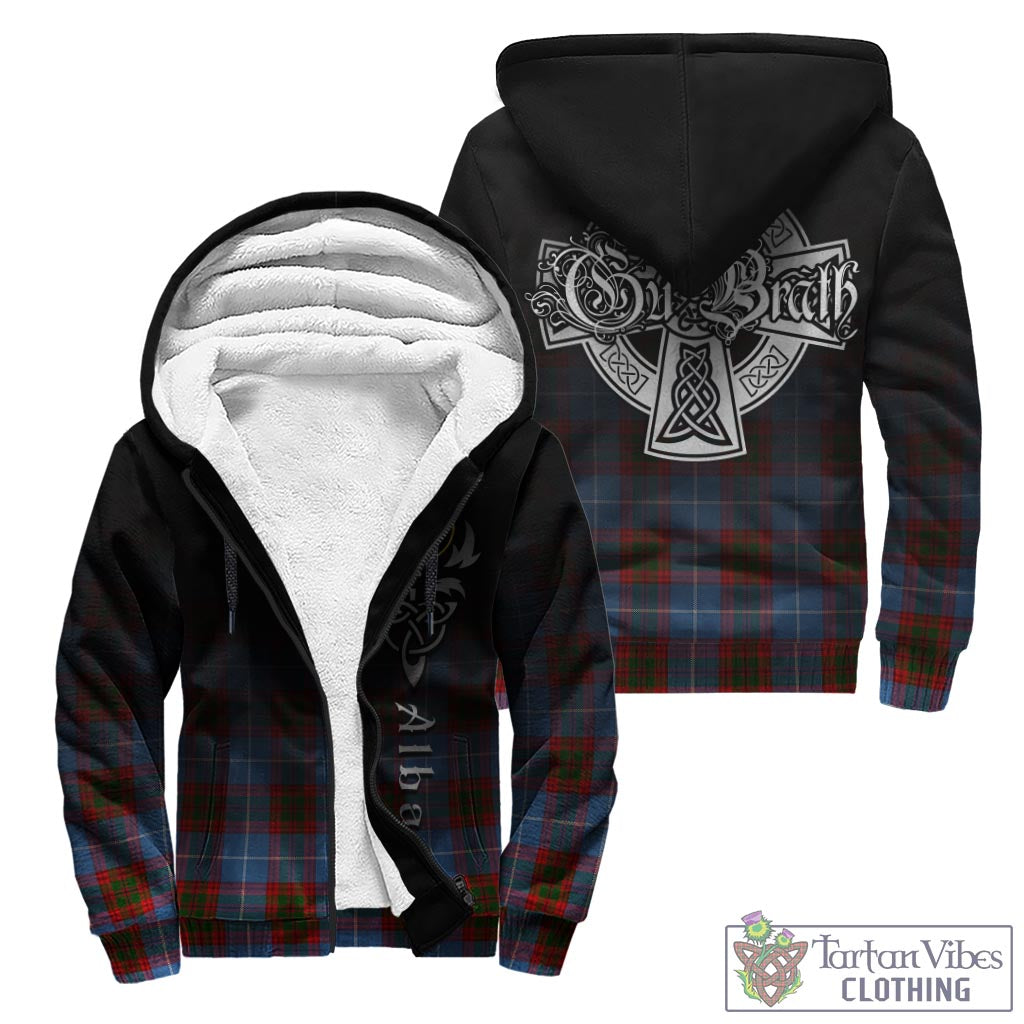Preston Tartan Sherpa Hoodie Featuring Alba Gu Brath Family Crest Celtic Inspired - Tartan Vibes Clothing