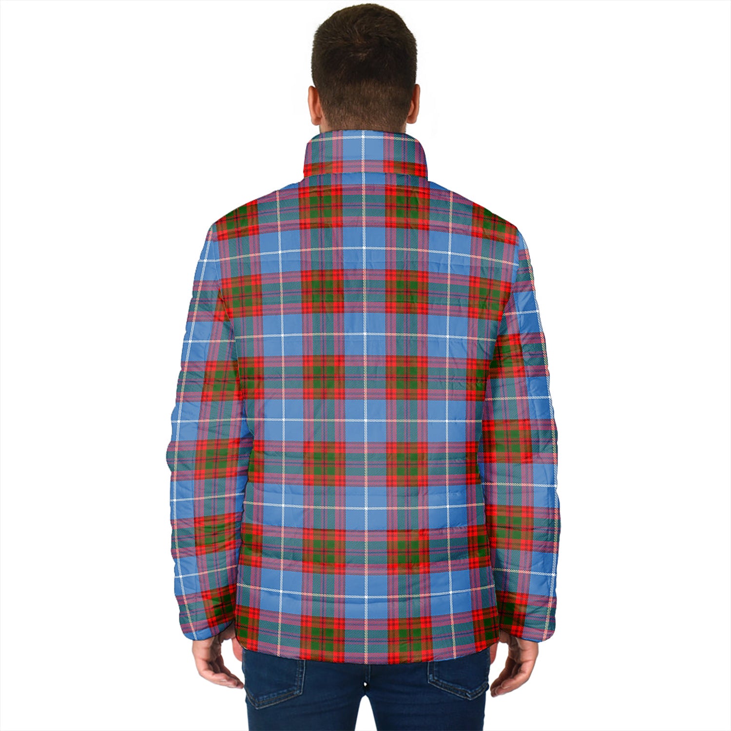 Preston Tartan Padded Jacket with Family Crest - Tartan Vibes Clothing
