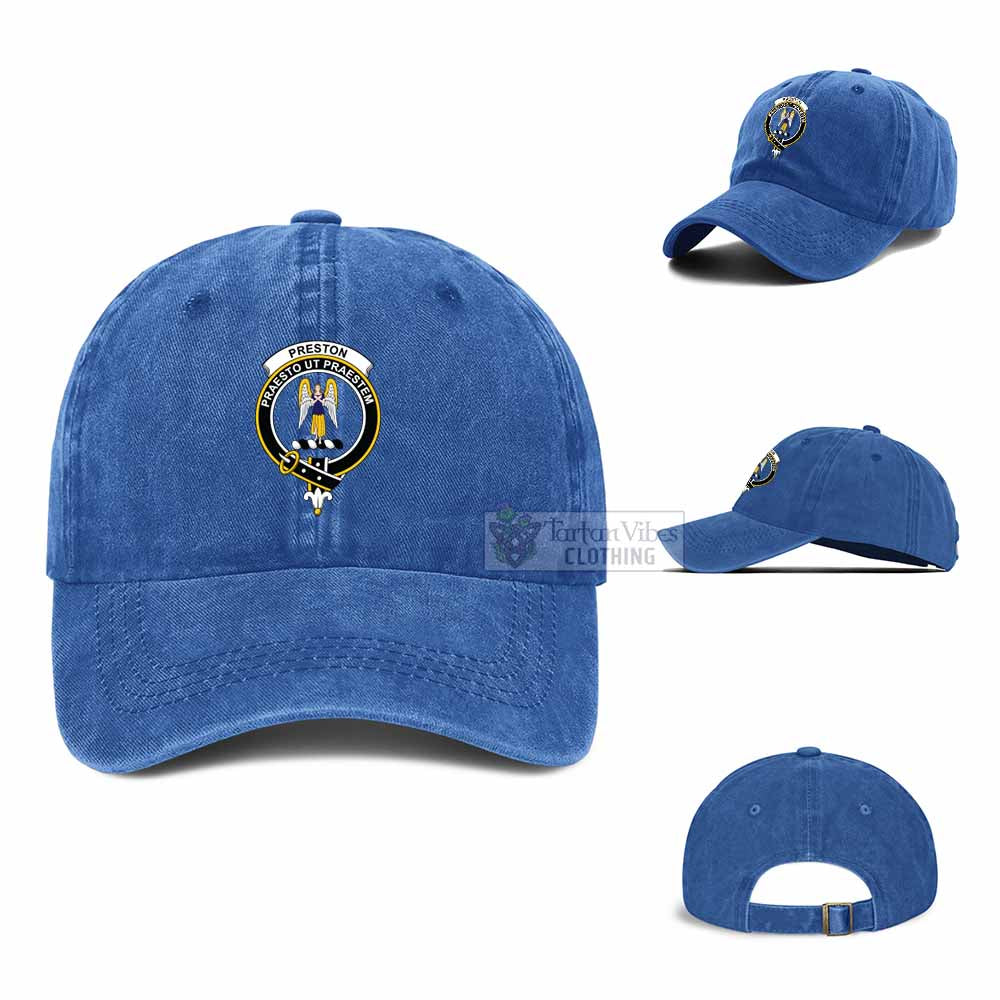 Tartan Vibes Clothing Preston Clan Crest Denim Classic Cap