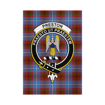 Preston Tartan Garden Flag with Family Crest