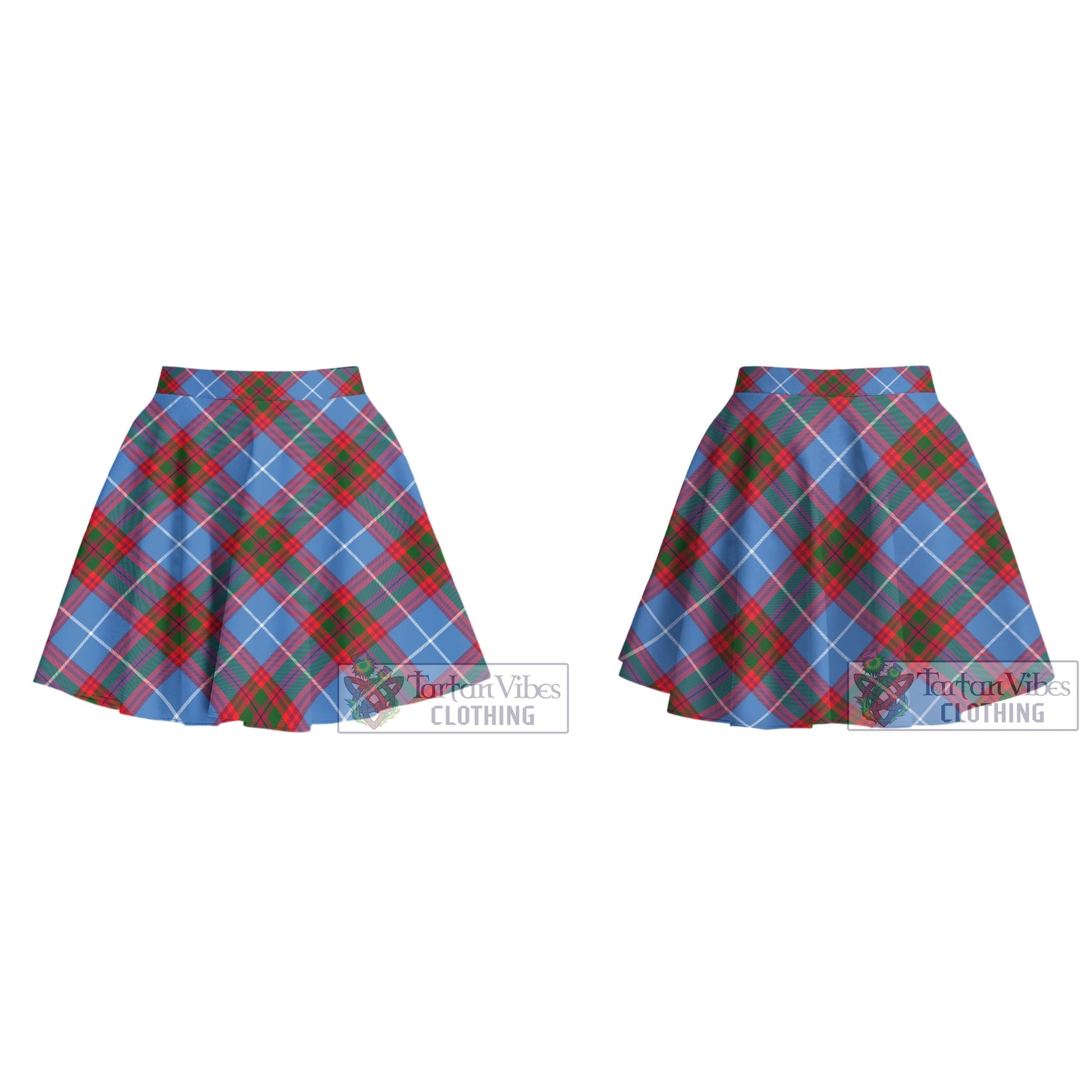 Preston Tartan Women's Plated Mini Skirt Cross Style - Tartan Vibes Clothing
