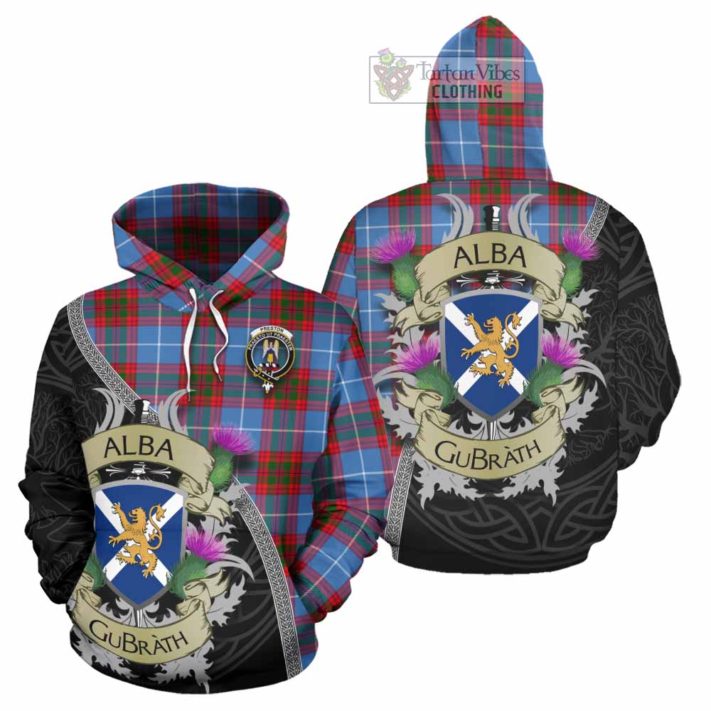 Preston Tartan Family Crest Hoodie Lion Rampant Royal Thistle Shield Celtic Inspired - Tartan Vibes Clothing