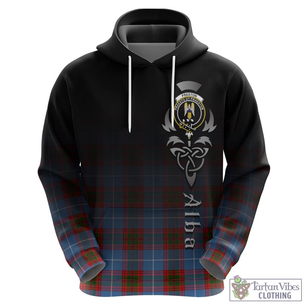 Preston Tartan Hoodie Featuring Alba Gu Brath Family Crest Celtic Inspired - Tartan Vibes Clothing