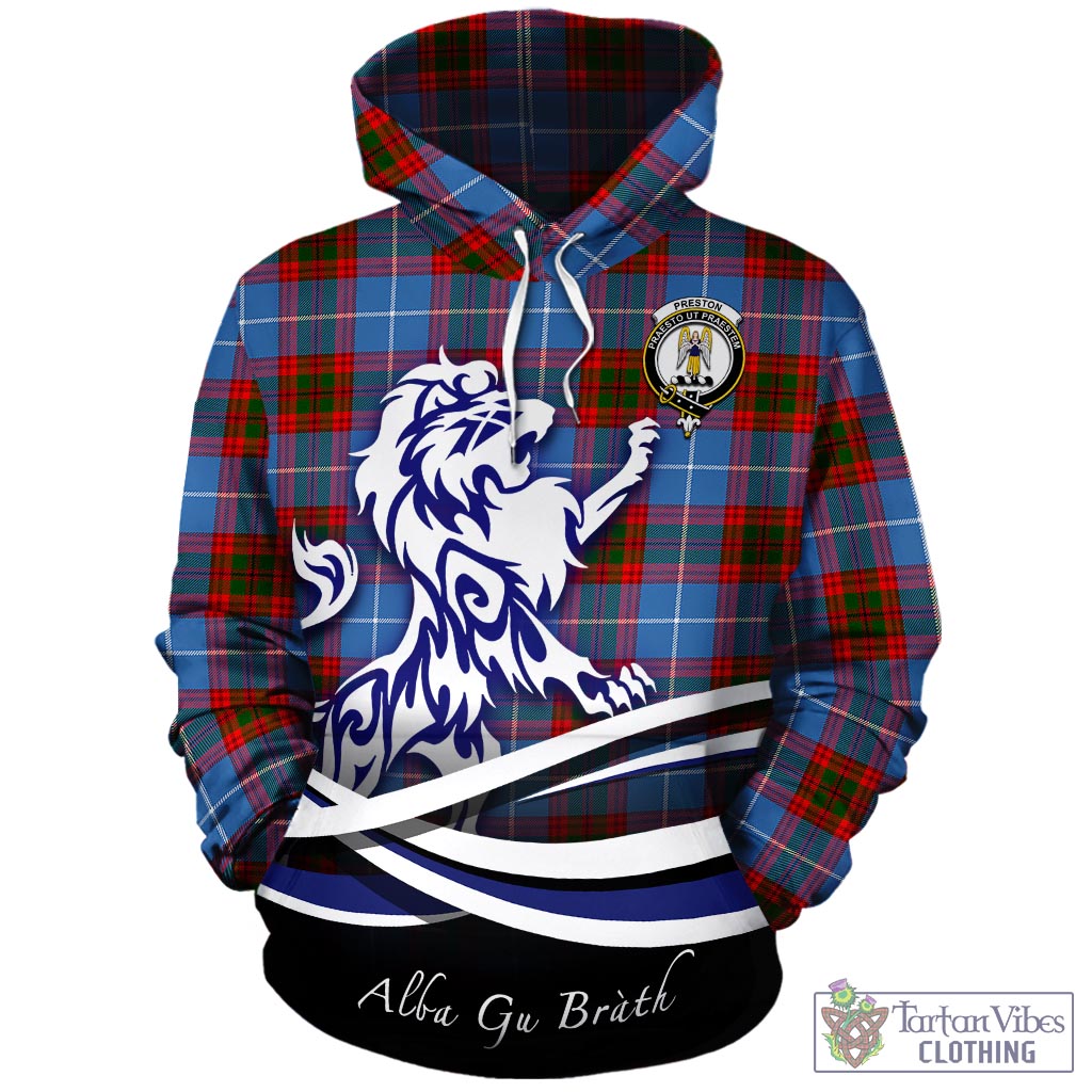 Preston Tartan Hoodie with Alba Gu Brath Regal Lion Emblem - Tartan Vibes Clothing