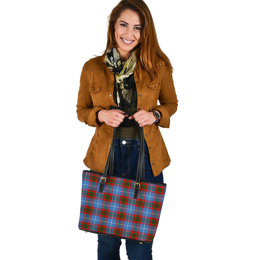Preston Tartan Leather Tote Bag - Tartan Vibes Clothing