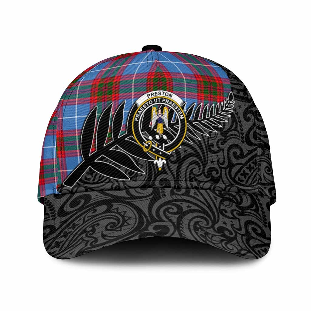 Preston Crest Tartan Classic Cap with New Zealand Silver Fern Half Style